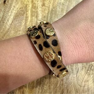 Tory Burch Cheetah Wrap Bracelet